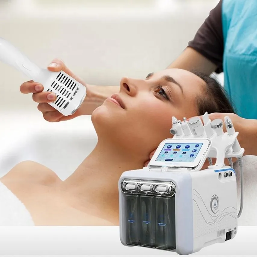 أحدث هيدرا 6 في 1 تنظيف الوجه صالون فراغ العناية الأساسية المياه النفاثة قشر هيدرو الهيدروجين الأكسجين جهاز تجميل الوجه #2