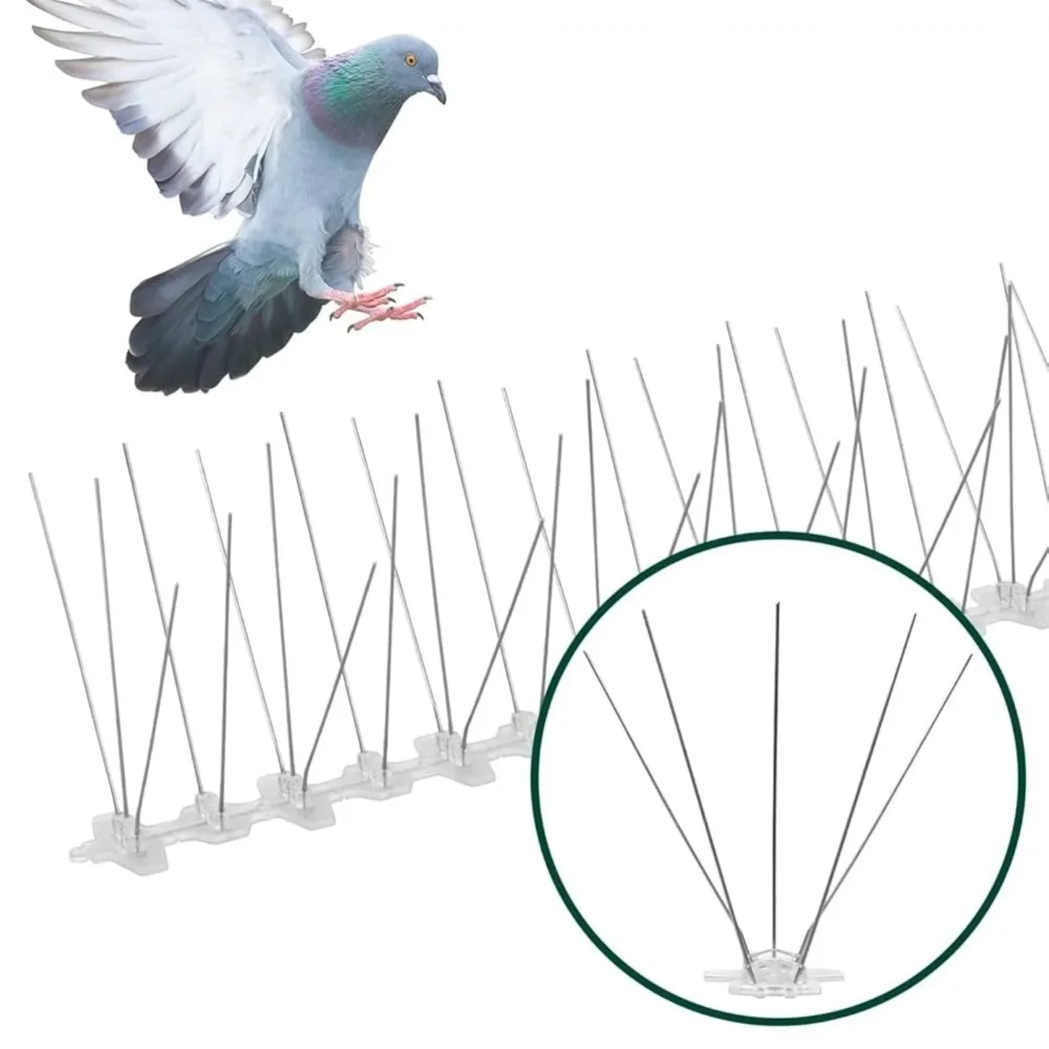 1-12PCS Balcony Anti-bird Pigeon Spikes Bird Repeller Deterrent Anti Squirrel Repellent Stainless Steel Anti Bird Thorn Nail Kit