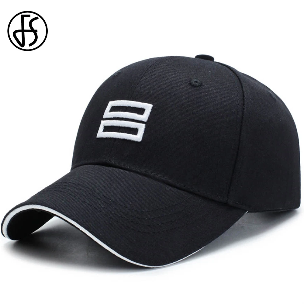 FS Black White Unisex Baseball Cap Leisure Outdoor Sunshade Golf Caps For Men Streeetwear Women Hip Hop Dad Hats Casquette Homme