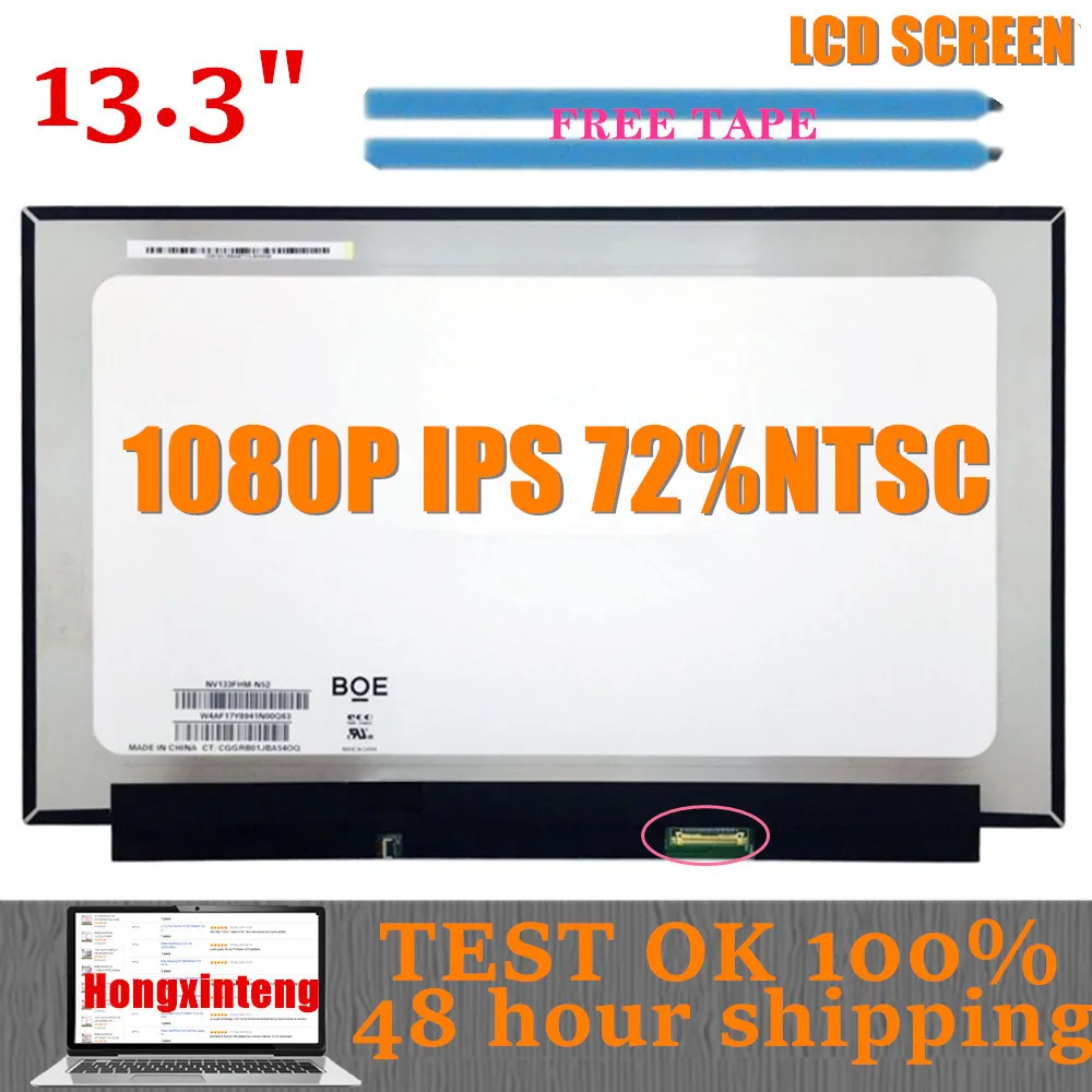 

FREE SHIPPING NV133FHM-N52 FIT LP133WF4 SP B1 B133HAN04.2 M133NWF4 R0 LCD Display LED Screen Matrix 13.3INCH FHD 1920X1080 IPS