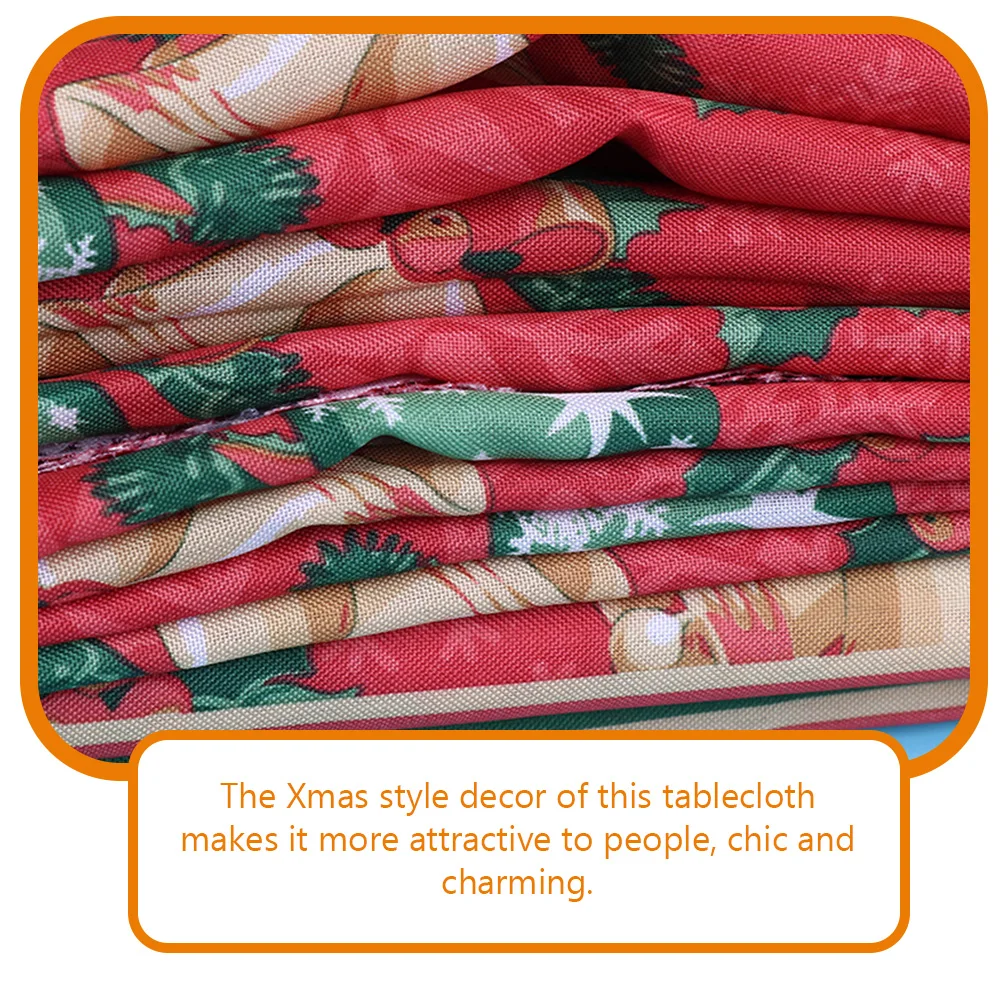 

Christmas Tablecloth Holiday Party Decorations Decorative Tablecloths for Parties Polyester Covers