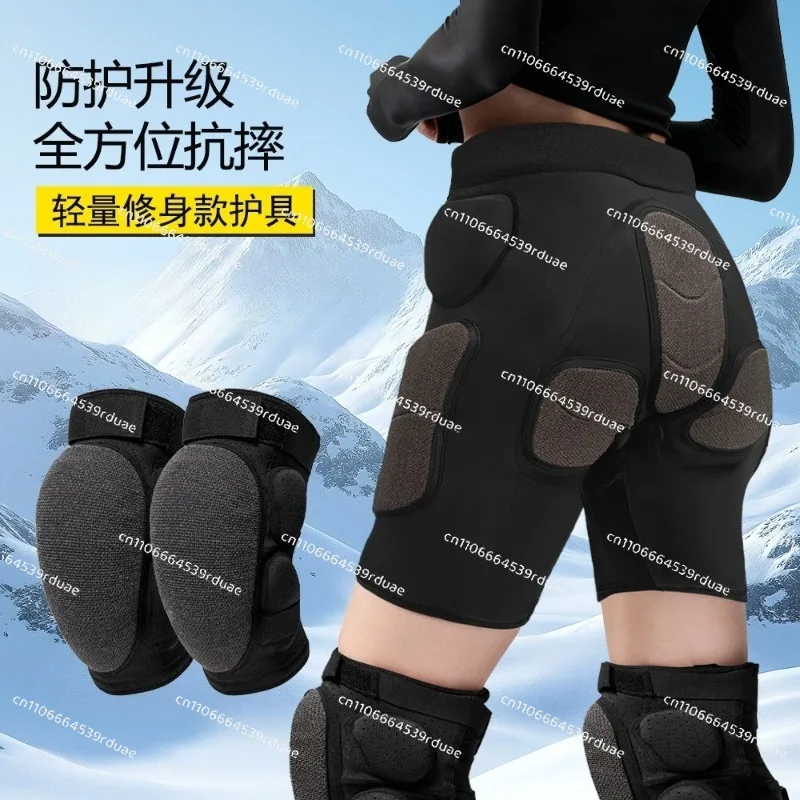 Ski protective gear, hip pads, knee pads, light inner wear, anti-drop suit, men's and women's ass pads.