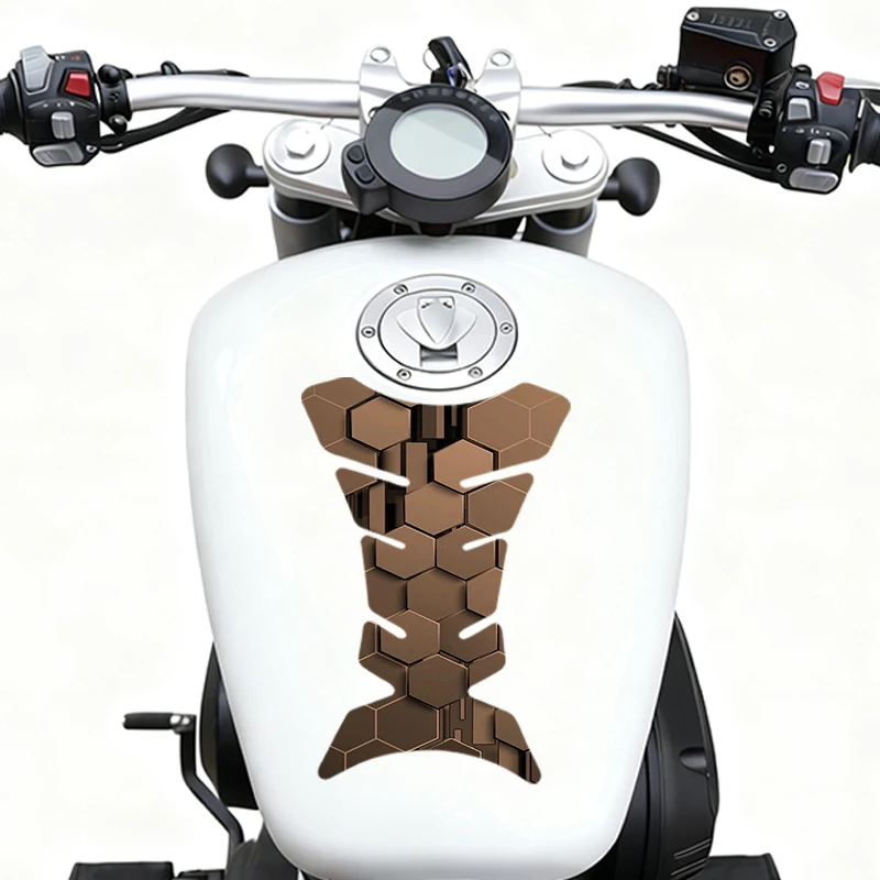 

2 pieces per set motorcycle fuel tank sticker Honeycomb Geometry Anti-scratch film material protection sticker vinyl