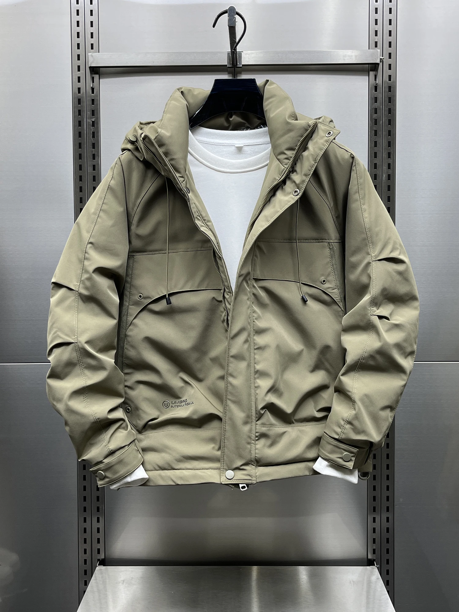 

Зимняя мужская пуховая куртка 2024 года: утепленная, морозостойкая, для активного отдыха, с капюшоном, молодежная, модная, из утолщенного полиэстера