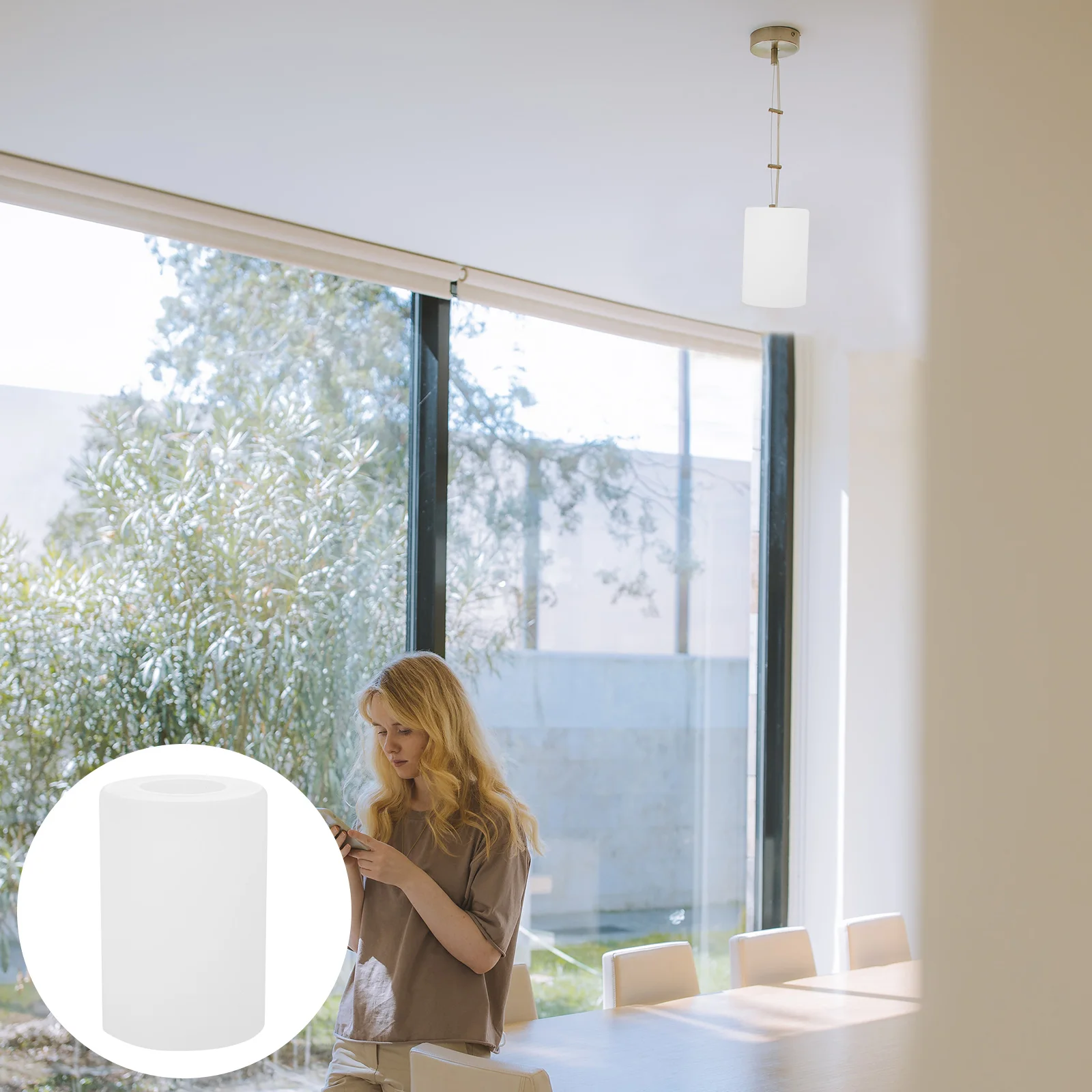 

Milk White Lampshade Glass Light Replacement Shades for Small Cylinder Ceiling Lampshades