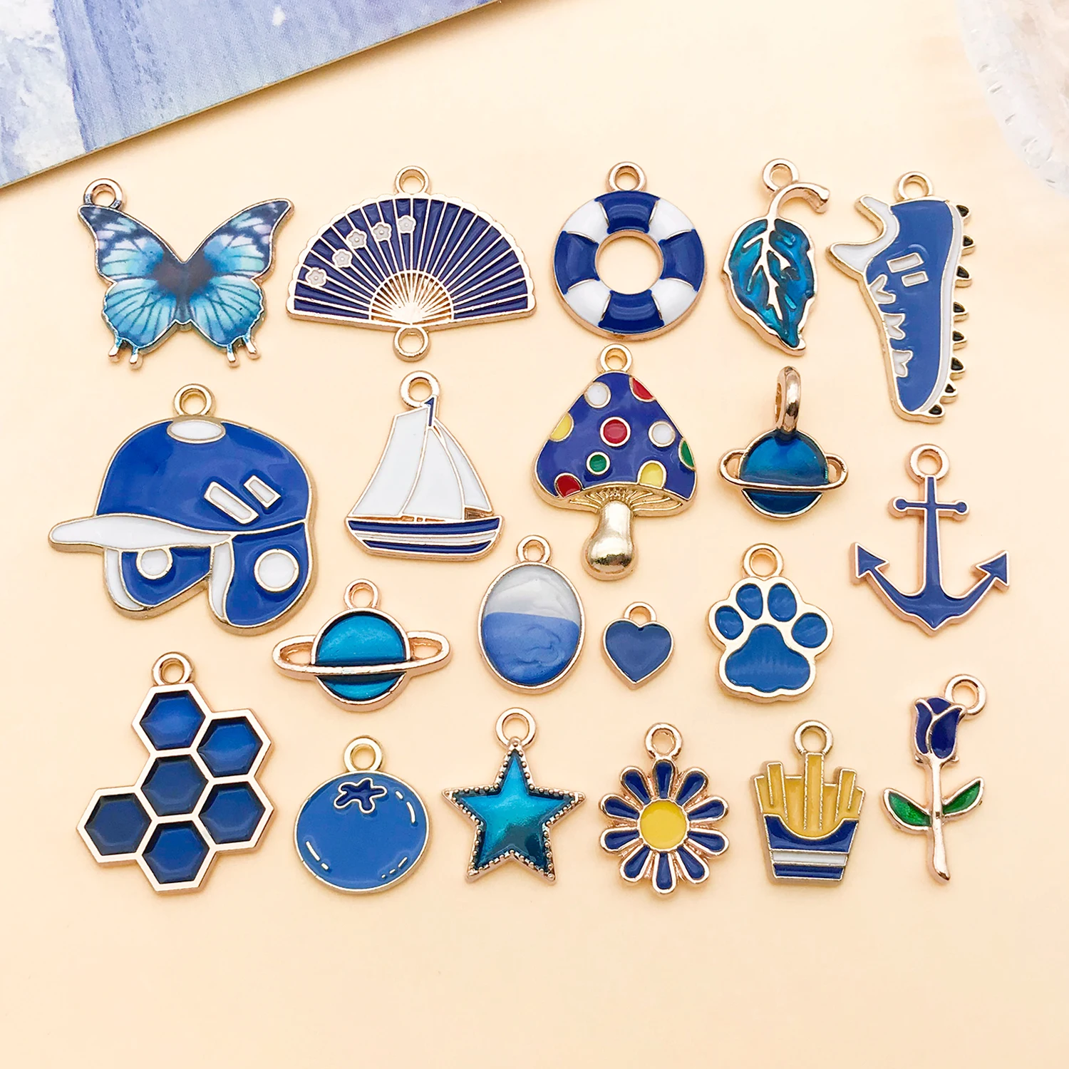 Breloques en émail en alliage, divers styles, pendentifs pour la fabrication de bijoux, accessoires pour bracelets, colliers, boucles d'oreilles, 10/20 pièces