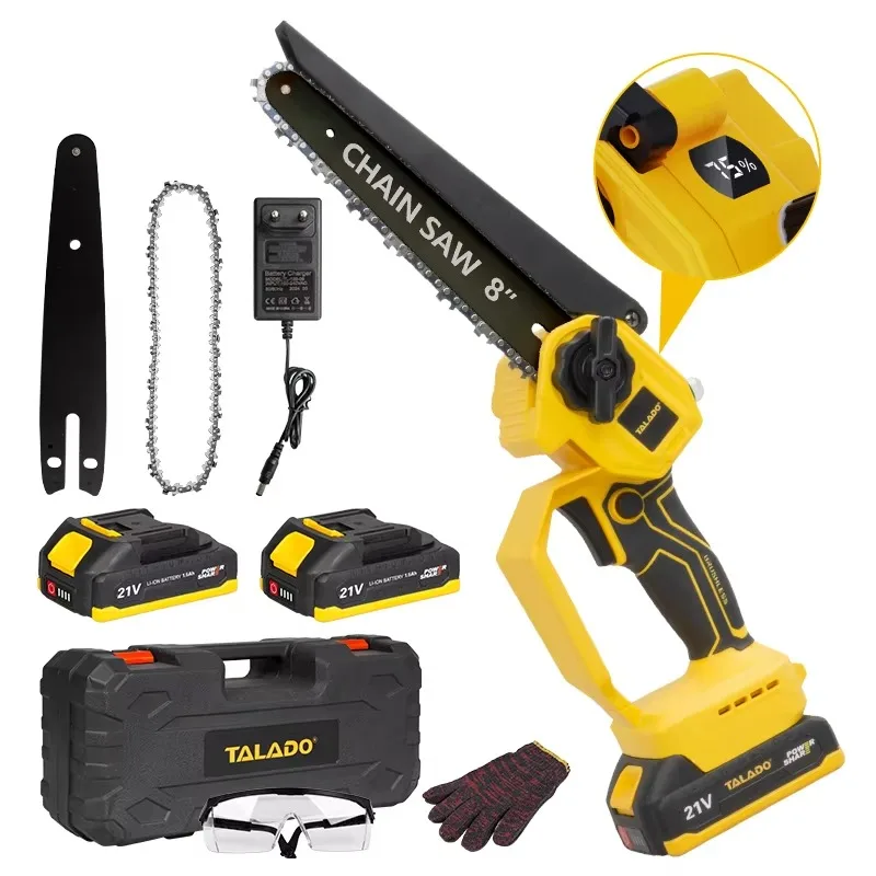 

6/8inch Factory Supplier Outdoor Wood Cutting Tool Cordless Electric Chain Saw with Battery Brushless Rechargeable Chainsaws