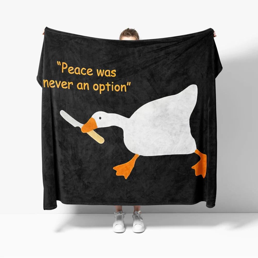 Untitled Goose Honk Flannel Blanket for Sofa Decoration Film Blanket Peace Was Never An Option Game Throw Blankets For Bed