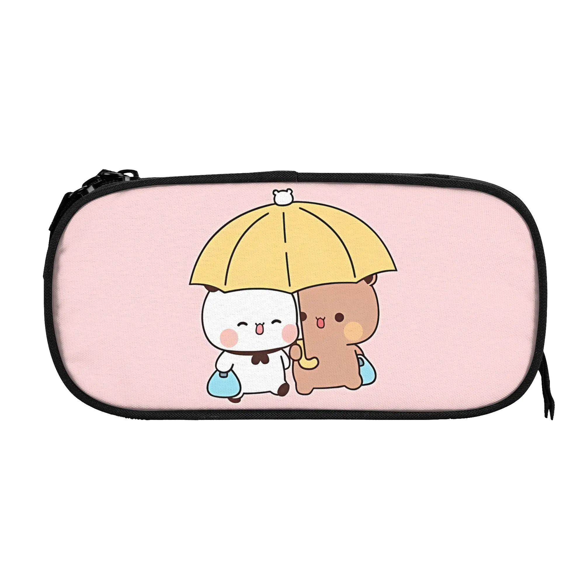 

1 piece Lightweight Lovely Couple Cute Couple Bear And Panda Pencil Case Student Pen Bag Bubu And Dudu School Stationery Bag