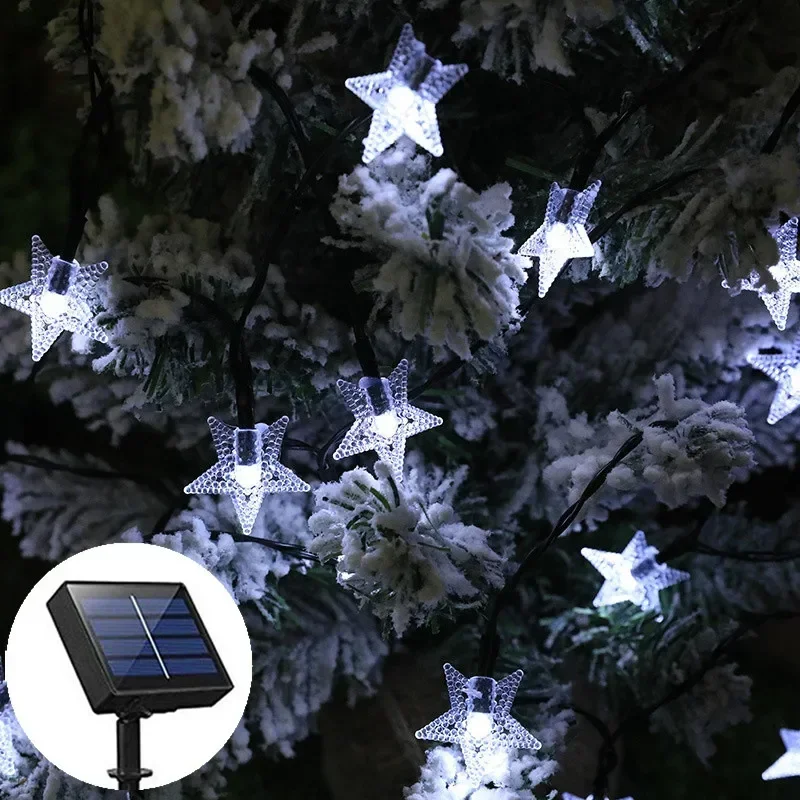 

Outdoor Solar Star String Lights LED Holiday Light for Garden Xmas Wedding Party Home Balcony Tree Street Inner Court Decoration