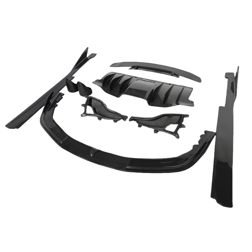 

A-Style Carbon Fiber Body Kit for Ferrari 458 Italia and Spider Including Front Lip Side Skirts Rear Diffuser Lampshade