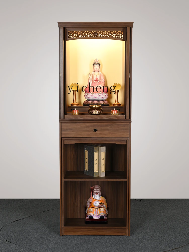 Xl Buddha Niche with Door Clothes Closet Economical Worship Table Guanyin God of Wealth Altar Simple