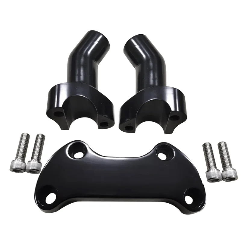 Black Top Cover 3.5 Inch Handlebar Risers Clamp For  Dyna Softail Sportster XL-T61C