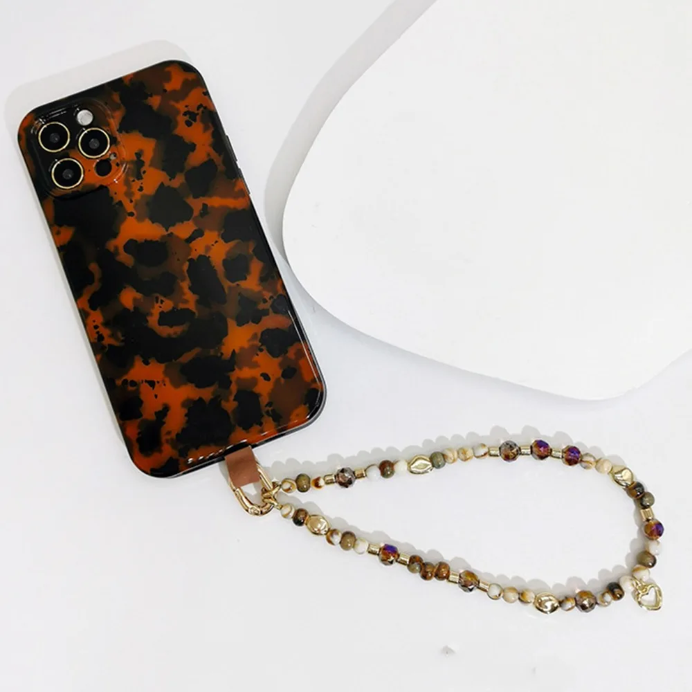 حبة سلسلة مطرز سلسلة الهاتف المحمول معلقة الحبل شريط للرسغ الهاتف المحمول الحبل حلية سحر حزام الهاتف المحمول