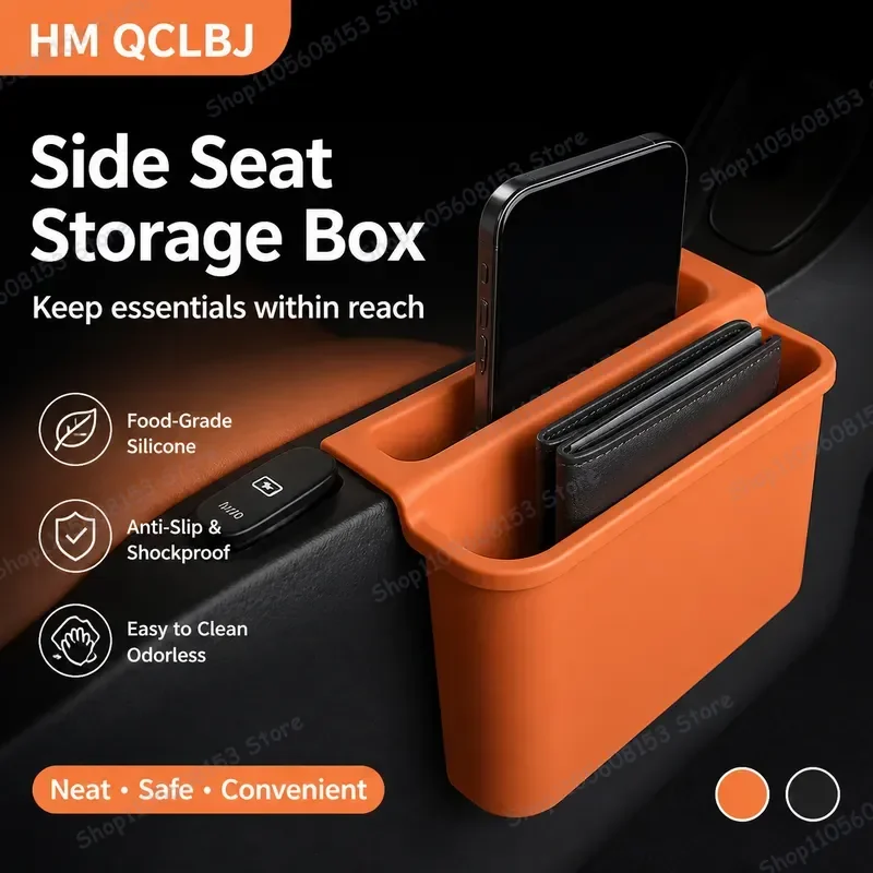 

For Lynk & Co 09 2025 Car Phone Holder Storage Box for Second Row Seat Side Organizer Silent Eco-Friendly Auto Accessories