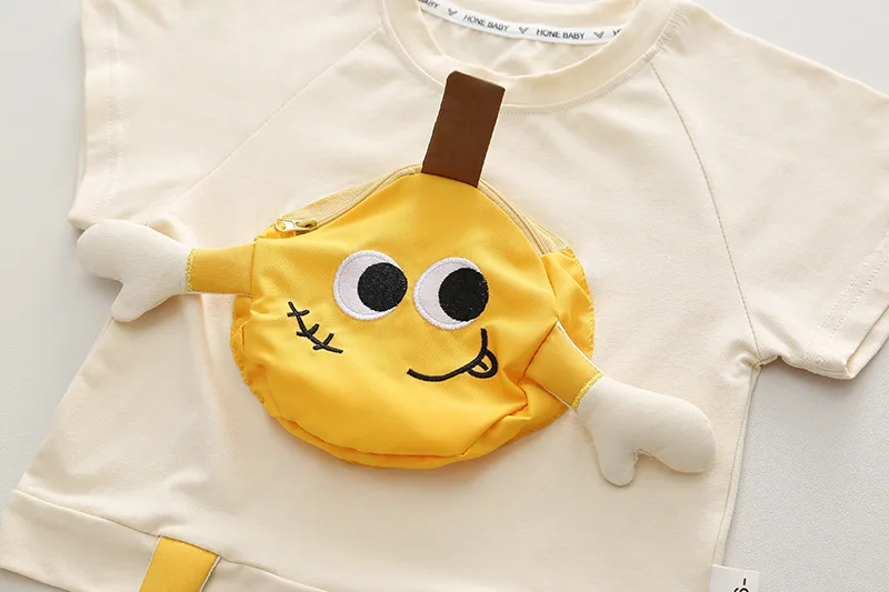 Toddler Boy Summer Clothes 2023 Korean Style Cartoon Pullover Short Sleeve T-shirts and Shorts Boys Outfit Set Kids Tracksuits