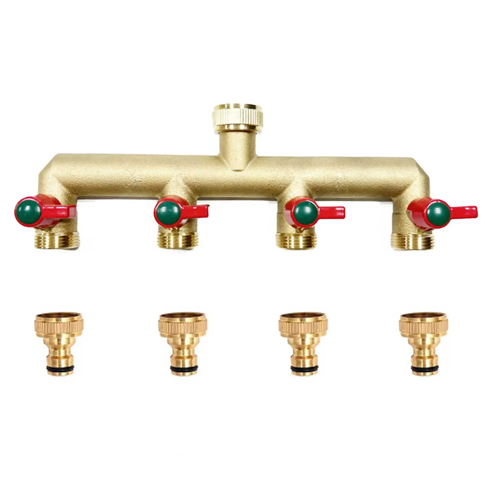 

Premium 4 Way Water Tap Distributor Solid Brass Construction Perfect for Lawns Gardens and Industrial Irrigation