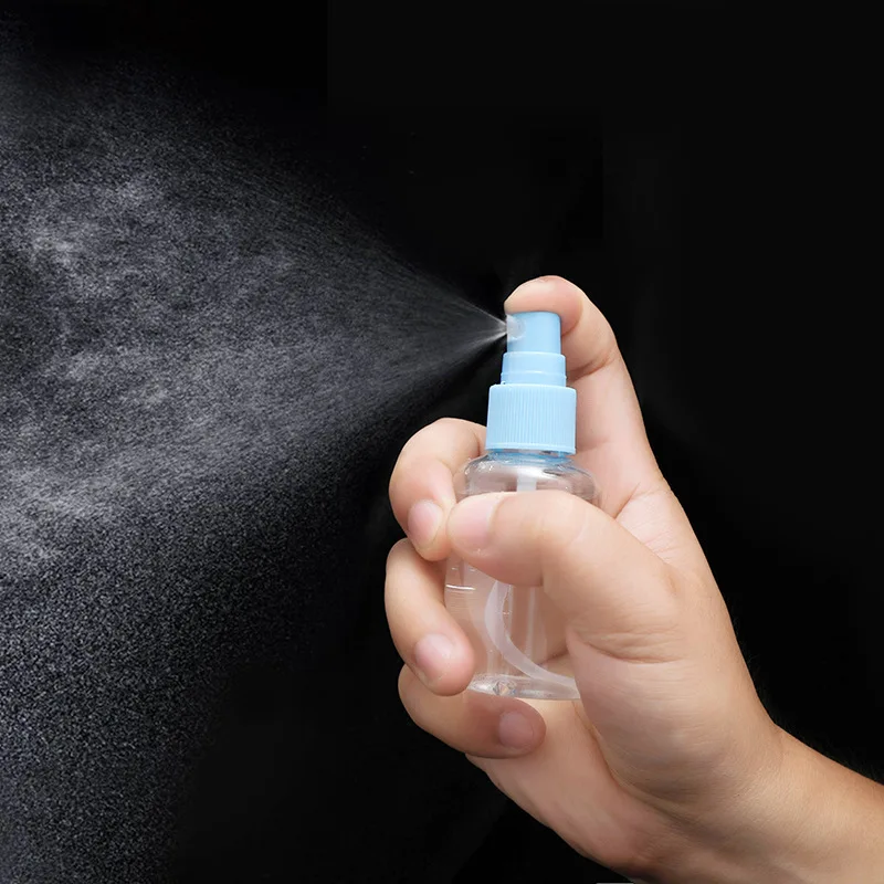 Botellas recargables de 30/50/100ml, botella de Perfume de plástico transparente para viaje, atomizador, botella vacía con pulverizador pequeño, sin tóxicos y segura