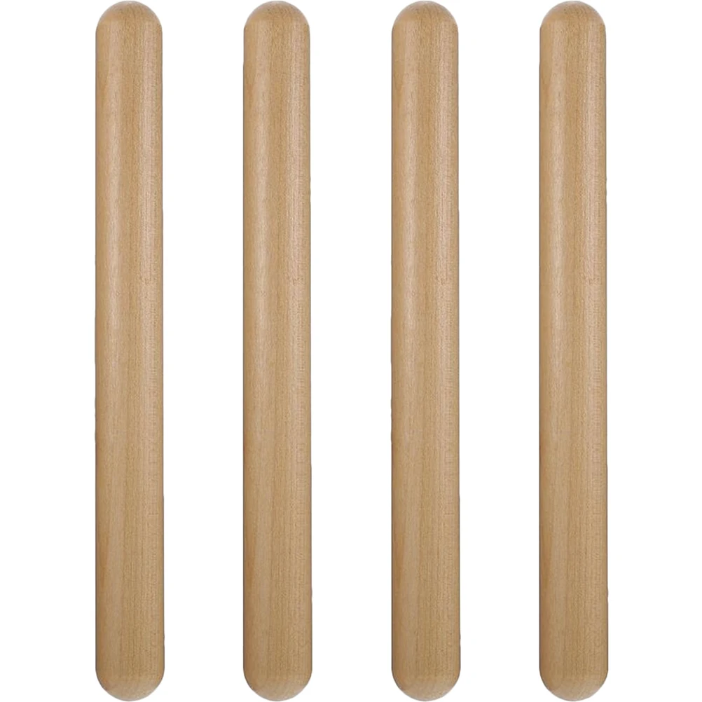 

4 Pcs Claves Rhythm Sticks Musical Instruments Kids Toys Wood Claves Musical Instrument Safe Rounded Edges Percussion Sticks