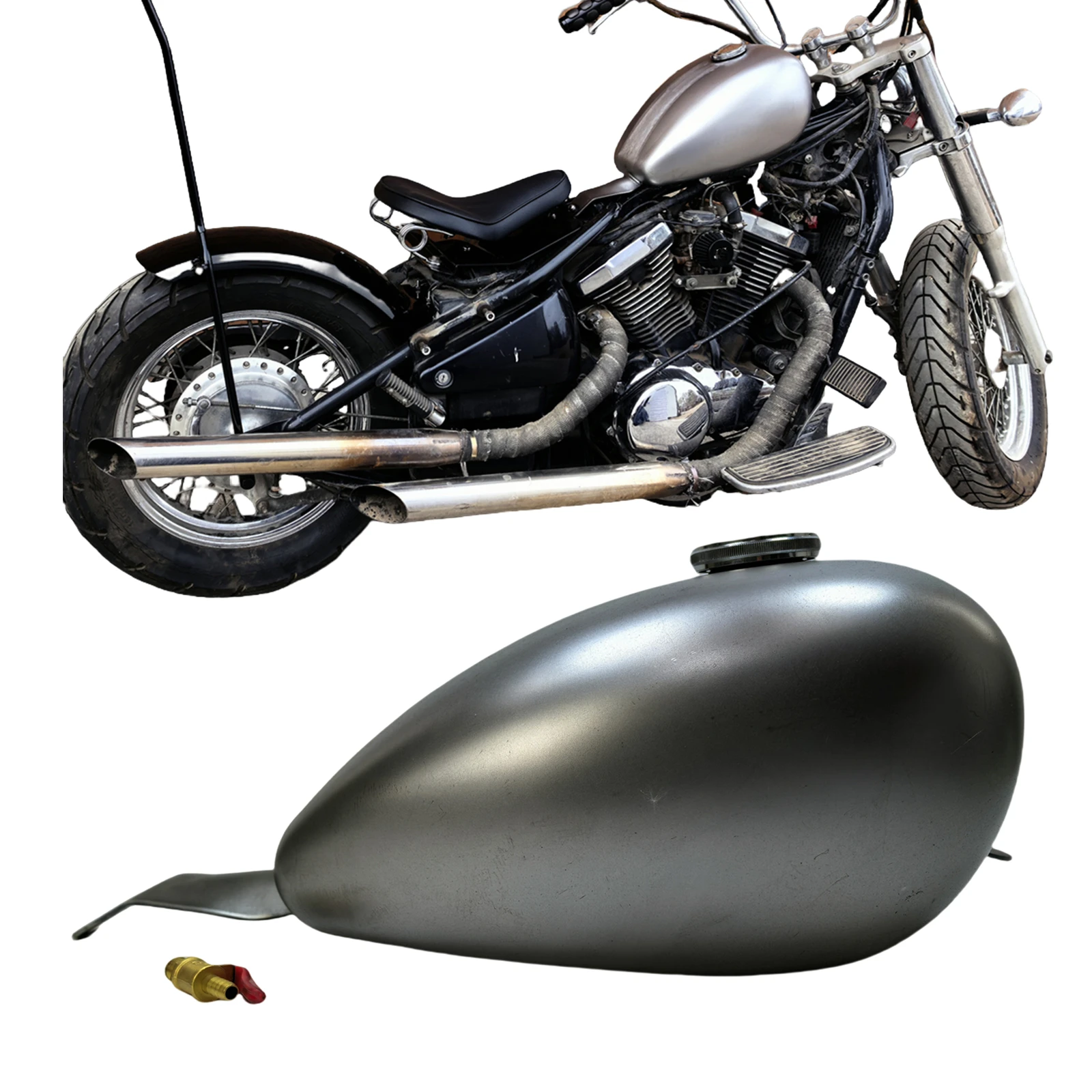 

Pop 7L Motorcycle Petrol Gas Fuel Tank For KAWASAKI VULCAN400 800 1995-2003