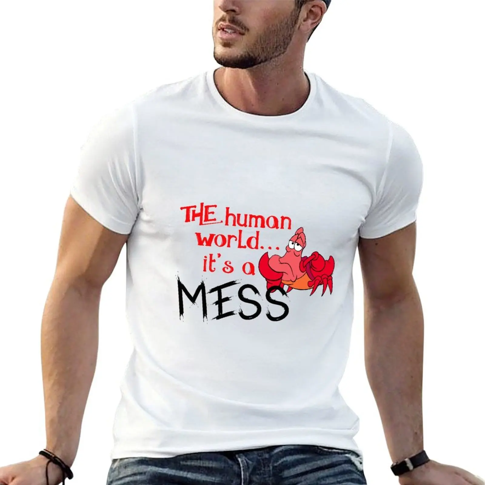 

The human world it's a mess T-Shirt t shirt man cotton man t shirt luxury T-Shirt