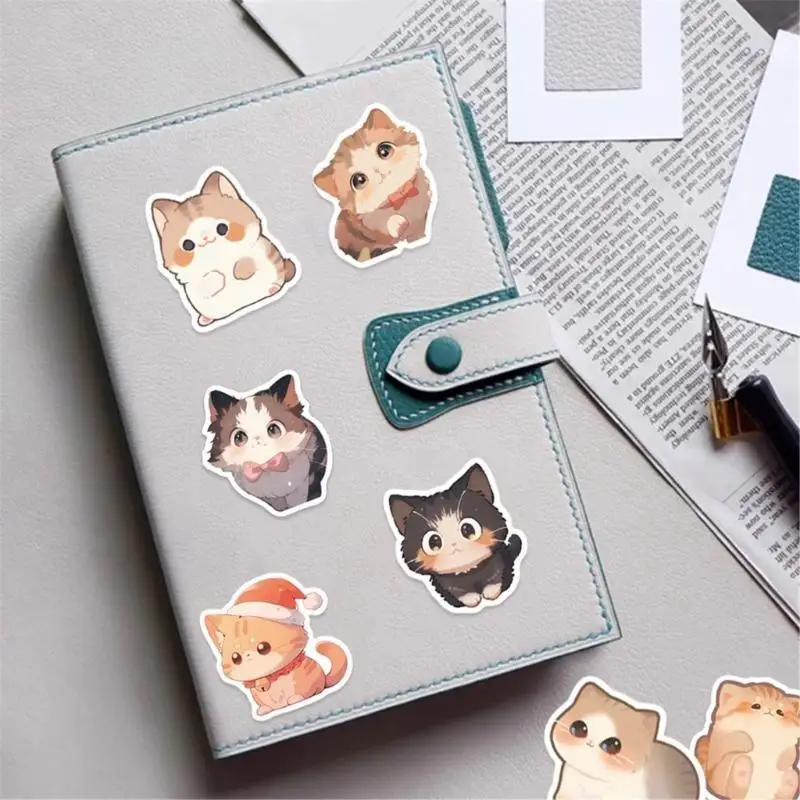 Y5LB 50Pcs Water Resistant Kitten Cats Sticker Aesthetic Sticker for Water Bottle