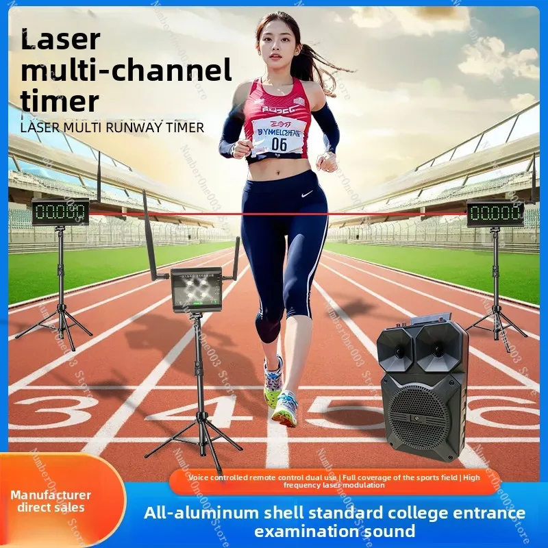 Laser Infrared Auto Sensor Timer – Multi-Lane Athletics Start Timer for Relay, Basketball, and Soccer Games