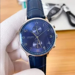 Original Men's Watch Fashion Sports GMT 41mm 30Bar Diving Sapphire Automatic Movement Wristwatches Leather Needle buckle Luxury