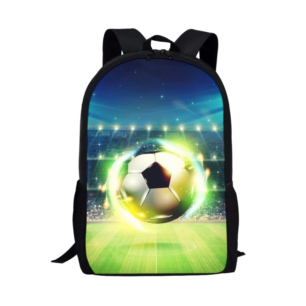 3D Futebol Design Pattern Printing School Bags para Crianças, Meninos Mochilas Esportivas, Lazer Crianças, Mochila Escolar Adolescente, Moda