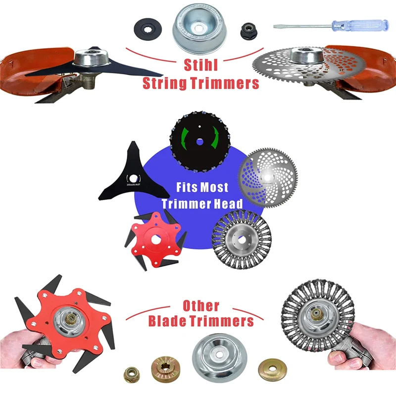 

AAAC-Сладочная машина, адаптер для лезвия газонокосилки и адаптер для триммера (с 2 шт. в различных комплектах адаптеров)