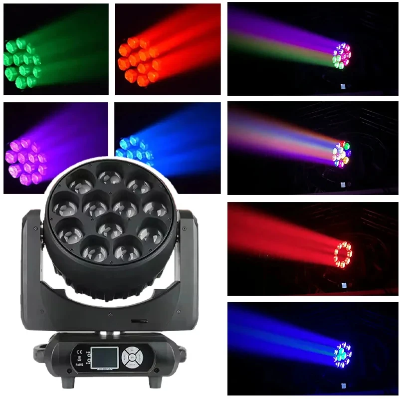 

AOPU 12x40W LED RGBW 4In1 High Power Moving Head Stage Light DJ Wash Bee Eye Disco Club Lighting System with Beam Effects