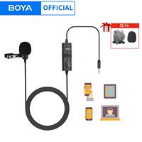 BOYA BY-M1 Condenser Lavalier Lapel Clip-on Microphone 3.5mm TRRS 6M Mic For PC iphone DSLR Camera YouTube Recording Streaming