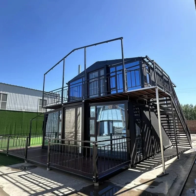 2 قصة حاوية منزل جاهز للطي حاوية قابلة للتوسيع منزل مقاوم للماء 30ft 40ft منزل حاوية قابلة للتوسيع #4