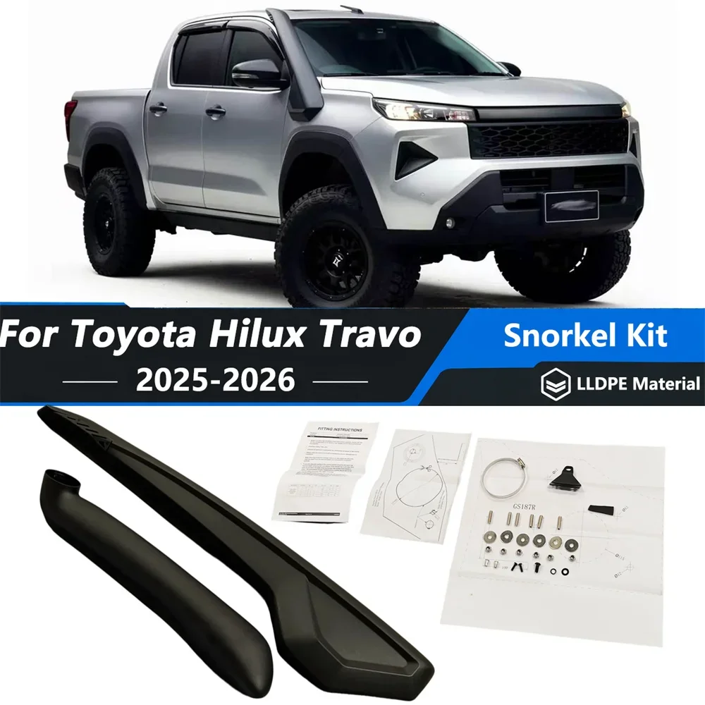 For Toyota Hilux Travo 2025 2026 OEM Style Snorkel LLDPE Raised Air Intake 4x4 Offroad Air System Part Water Dust Guard Kit