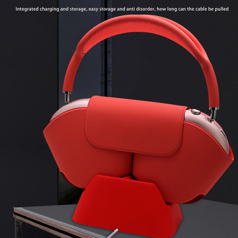 [N11R} Geeignet für Airpods Max Headset Ladestation Silikonständer Geeignet für Apple Bluetooth Headset-Schwarz