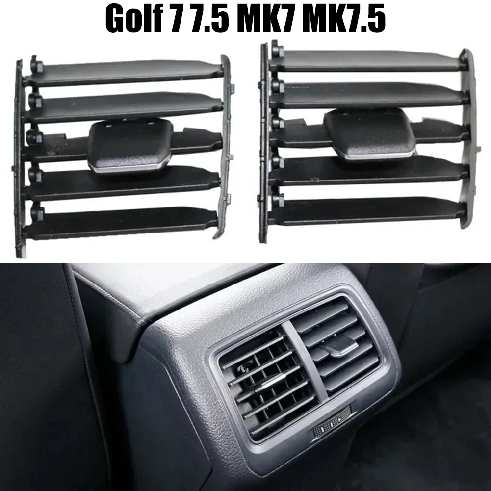 Car Interior Rear Seat Convenience Color Black MK7 Air Conditioning Vents ABS Material Brand New Easy Installation