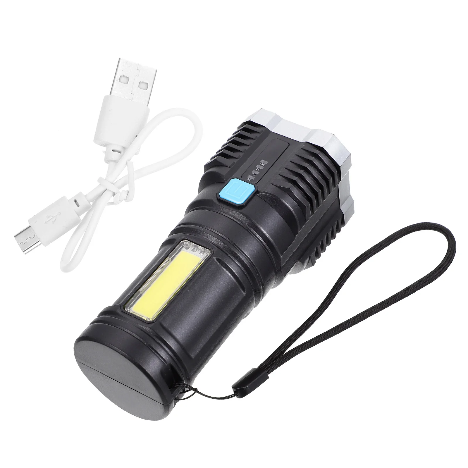 Multifunctional Flashlight Rechargeable Led Usb Charging Waterproof Portable Outdoor Lighting Device For Camping Hiking