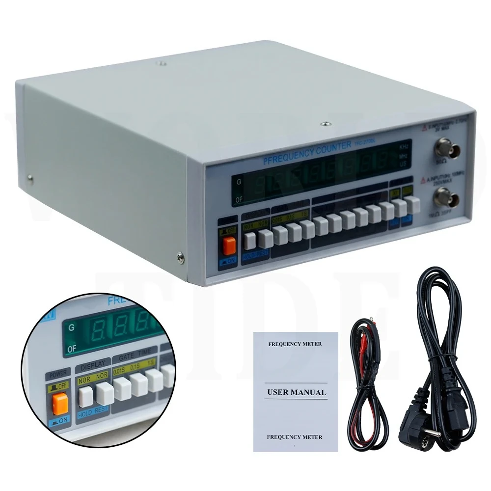 TFC-2700L Multifunction High-Precision Frequency Meter - 8-Digit LED Display with 10Hz to 2.7GHz Range & High Resolution
