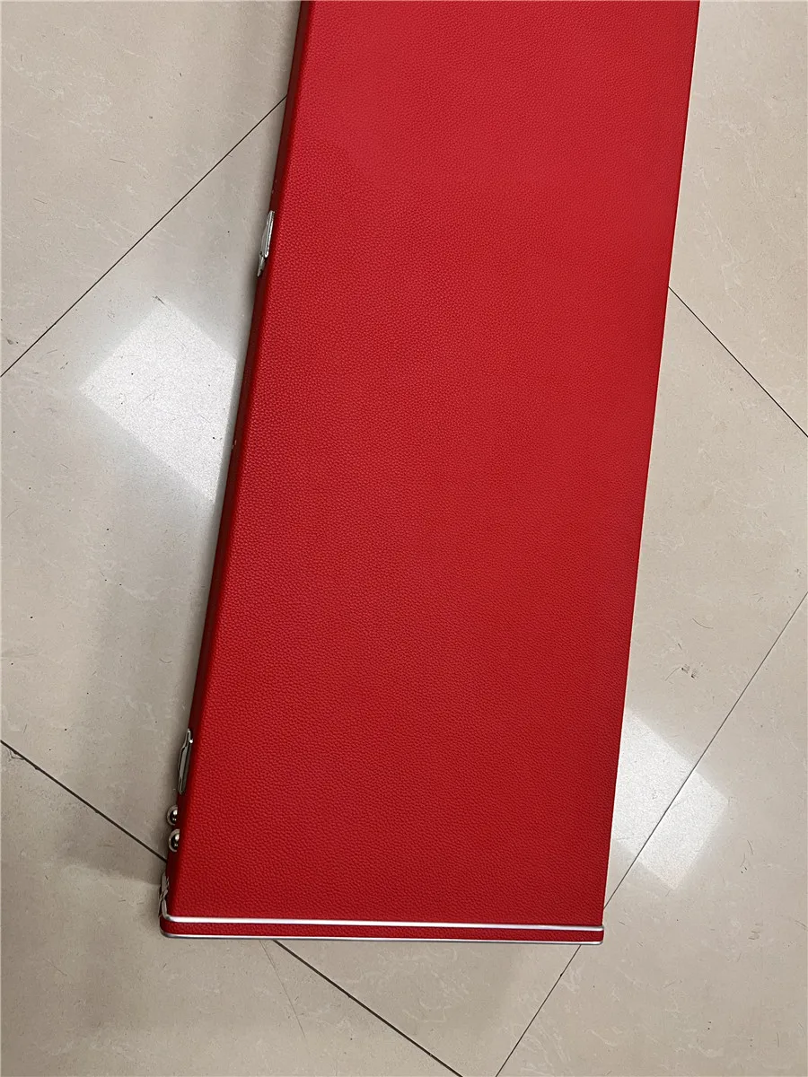 High quality red electric bass case leather thickened lock can be customized for free shipping