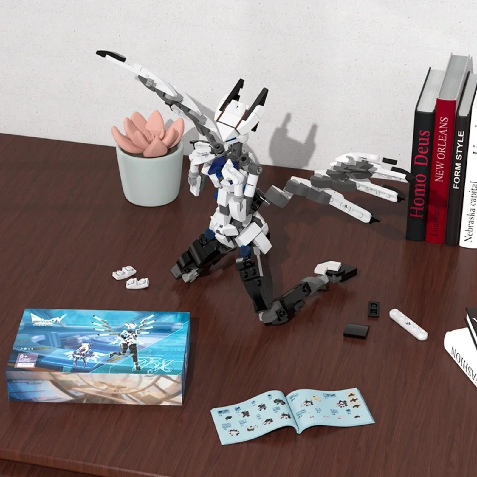 

Девушка-ангел, робот, меча, девочка-меха, кролик, фигурки кролика, набор строительных блоков, игрушки, подарки для взрослых и детей (303 шт.)