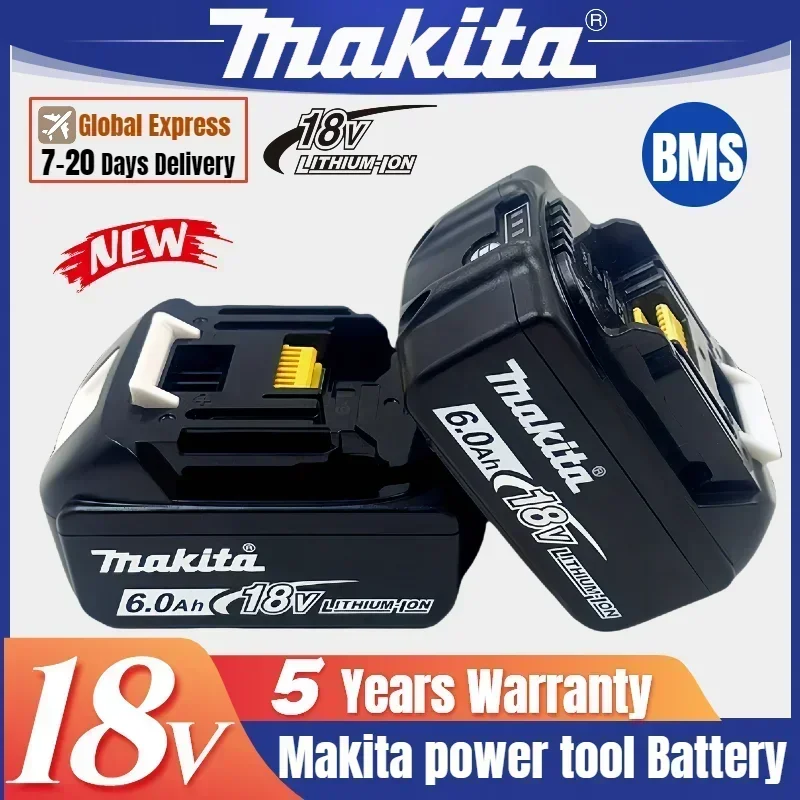 Batería de herramienta eléctrica recargable Original oficial Makita de 18V, iones de litio LED reemplazables, 18V 6.0Ah BL1860B BL1850 BL1830 BL1815