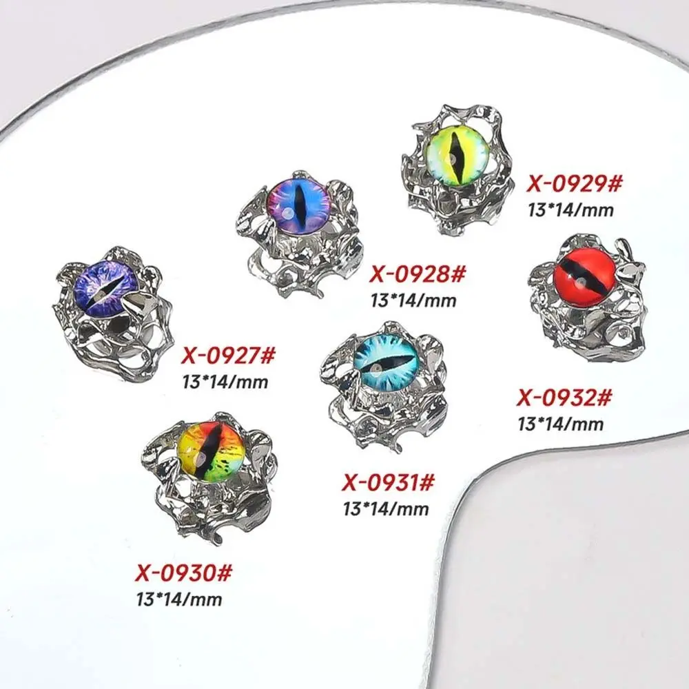 5Pcs/set Nail Supplies Halloween Demon Nail Decorations Halloween Nail Charms Devil Eye Pattern Halloween Demon Nail Accessories