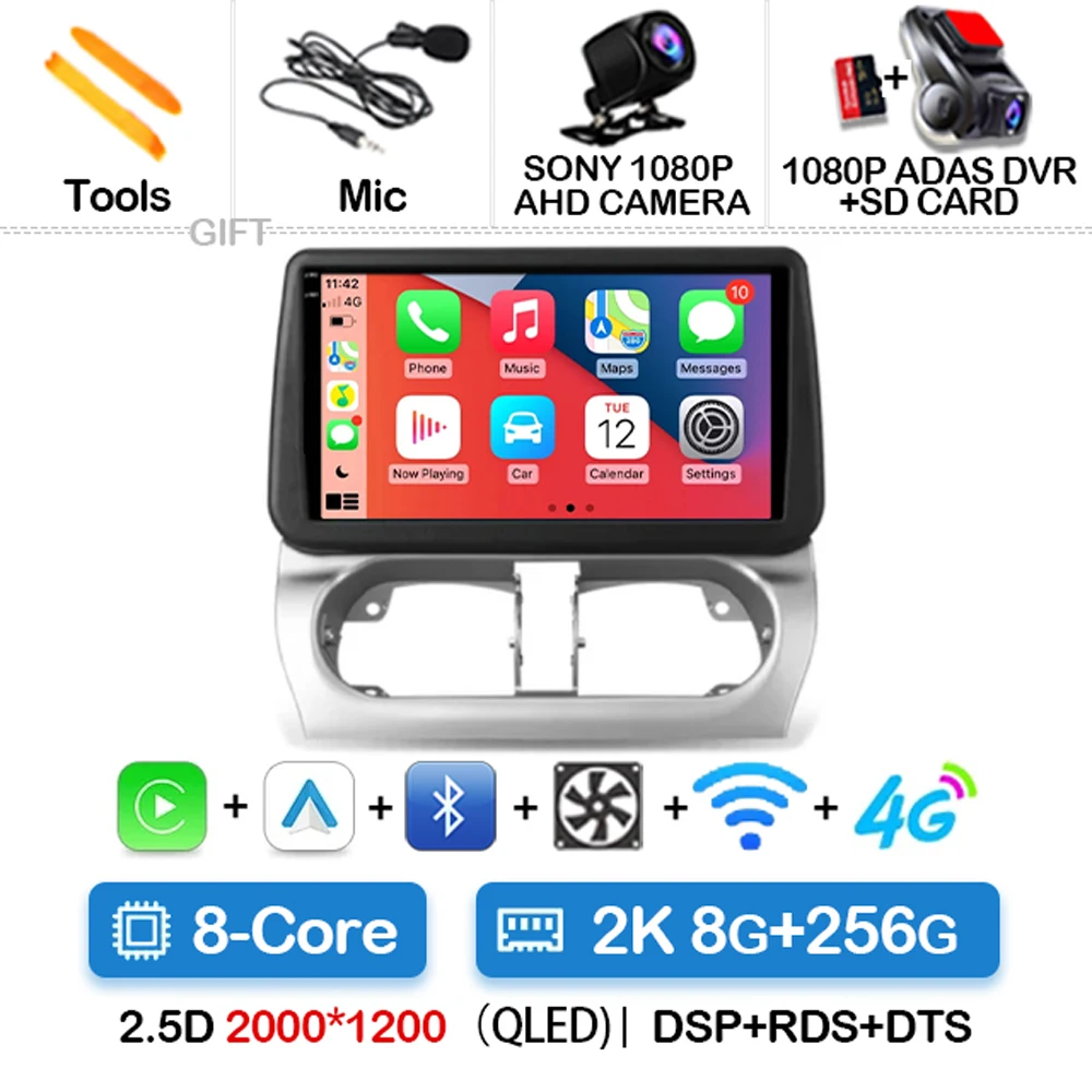 Android 15 Autoradio Voor Opel Combo Corsa Tigra 2001-2009 2010 2011 Carplay Auto GPS Navigatie Multimedia Stereo video Speler