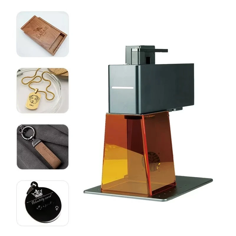 DIY 2-in-1 Mini  Engraving Machine with 2W Red & 10W Blue for Wood, Bamboo and Metallic Paint Surface Engraving view 3