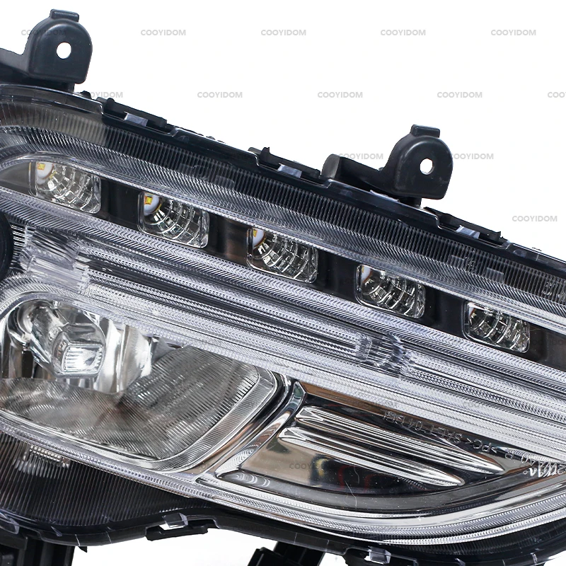 البوب LED ضوء الجري النهاري دي أر إل لشركة هيونداي سانتا في سبورت 2016 2017 2018 أضواء الضباب العلوي مجموعة مصابيح الضباب قطع غيار السيارات