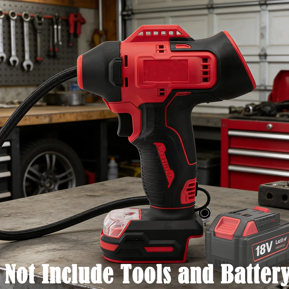 

Cordless Wireless Air Pump Tire Inflator for Dewalt/Makita/Milwaukee/BOSCH 18 Lithium Battery Power Tool(NO Battery)