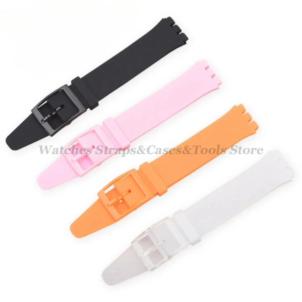 16mm 17mm 19mm 20mm Weiches Silikonarmband für Swatch, Buntes Uhrenarmband, Ersatz-Uhrenzubehör mit Werkzeugen – Detail 8