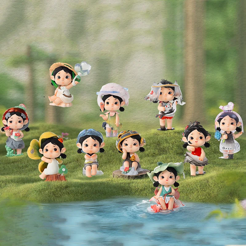 정품 헤이원 블랙 플레이 얀시 봄 나들이 정원 일기 시리즈 블라인드 박스 트렌디 수집용 피규어 인형 장식품