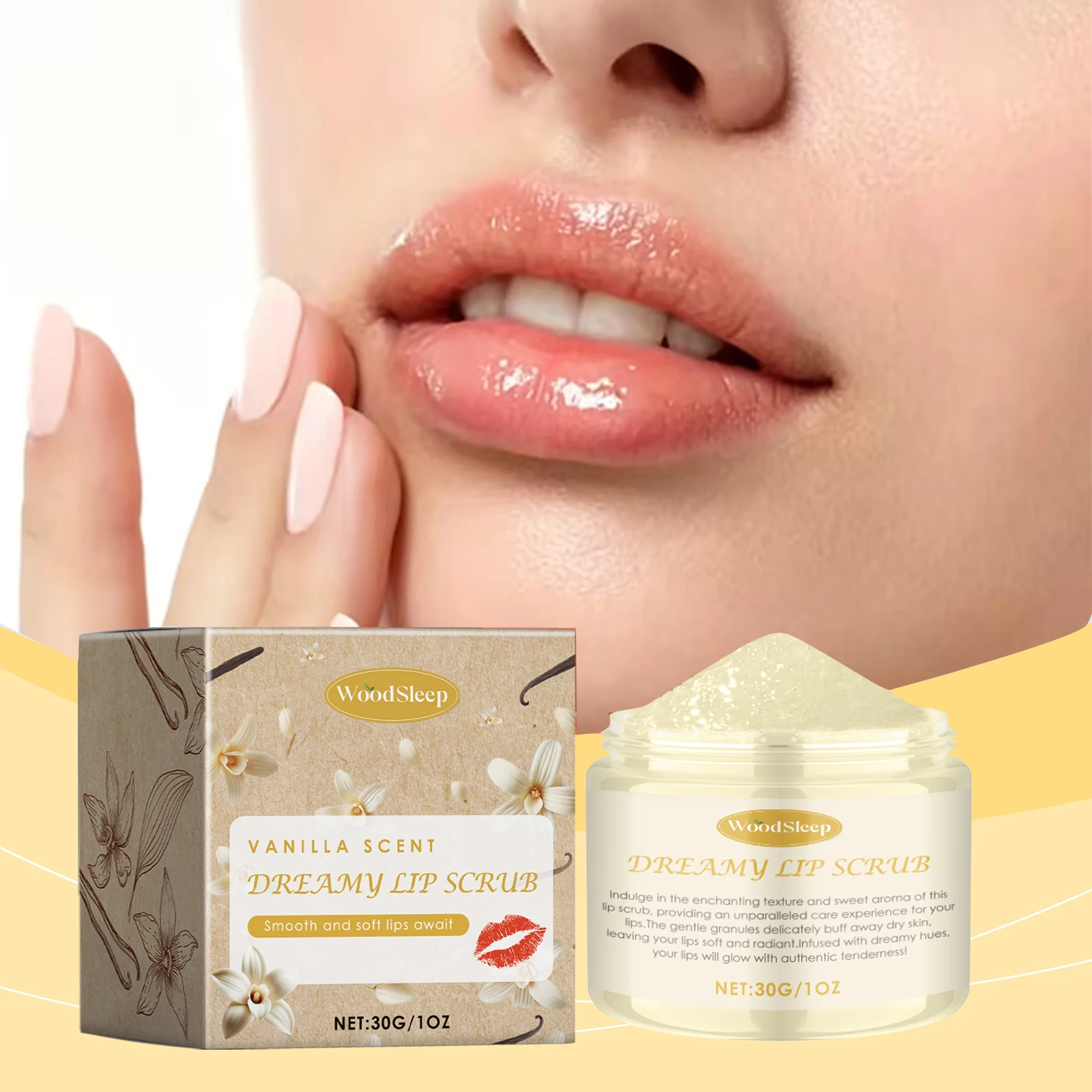Lip Scrub Reduce Dryness Brighten Skin Tone Improve Roughness Exfoliating Repairing Lighten Lip Moisturizing Nourishing Lip Care