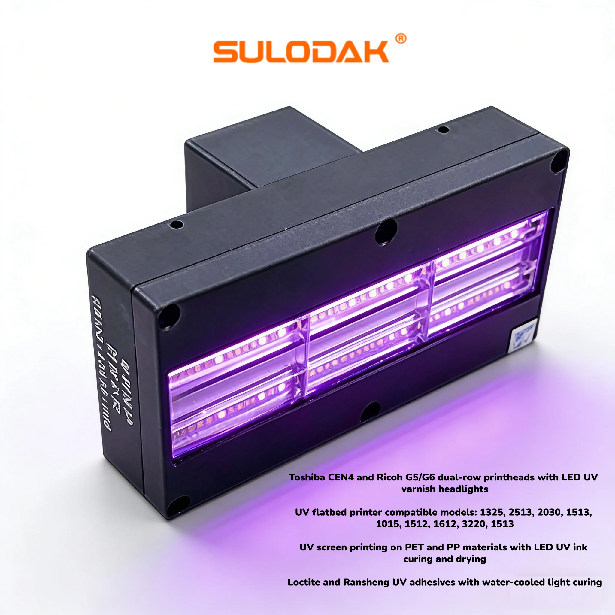 

120*40 MM High Power Printer Lamp 385-395 NM For Screen Printing On PET And PP Materials LED Ink Curing And Drying